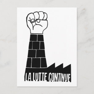 Carte Postale La lutte continue