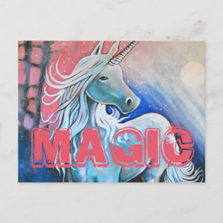 Carte Postale La magie de la licorne