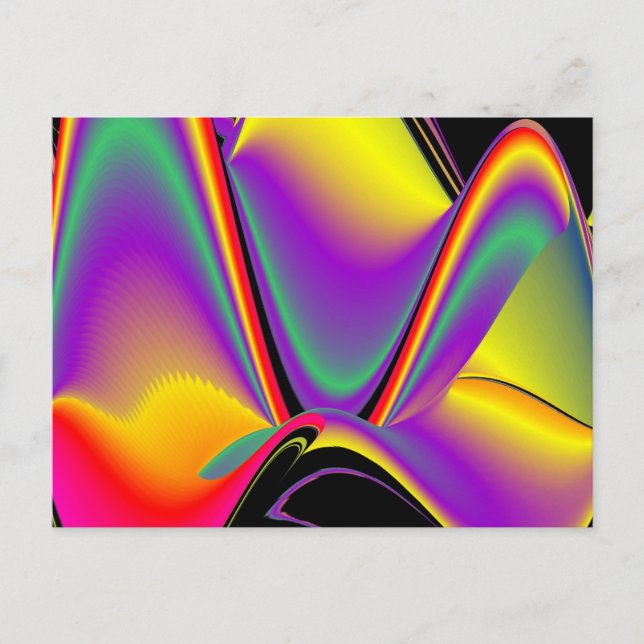 Carte Postale La magie des couleurs Abstrait Rainbowart 3D (Devant)