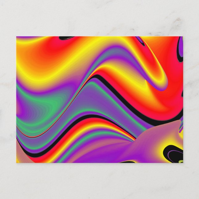 Carte Postale La magie des couleurs Abstrait Rainbowart 3D (Devant)