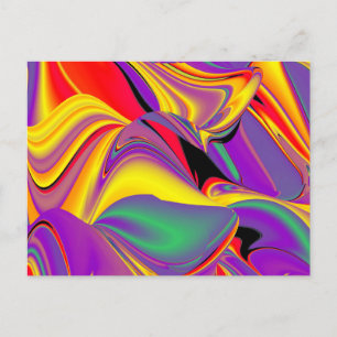 Carte Postale La magie des couleurs Abstrait Rainbowart 3D
