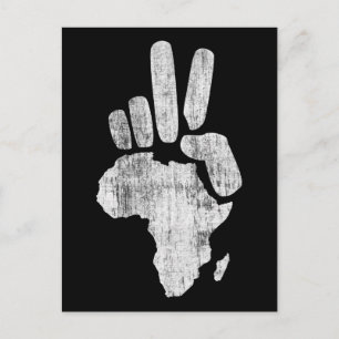 Carte Postale la main de la paix de l'afrique du darfour