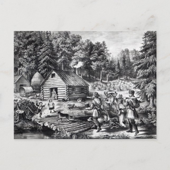 Carte Postale La maison du pionnier sur la frontière occidentale (Devant)