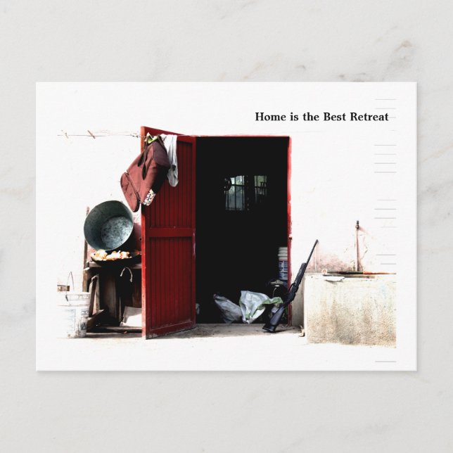 Carte Postale La maison est la meilleure retraite (Devant)