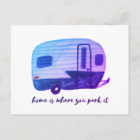 LA MAISON EST LÀ OÙ VOUS GAREZ Camionnette aquarel