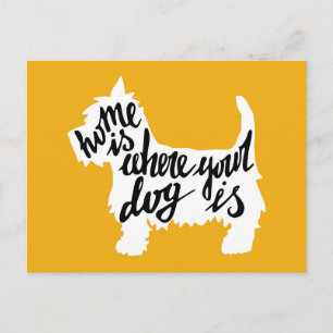 Carte Postale La maison est où votre chien est