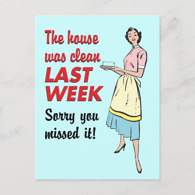 Carte Postale La maison était propre (Devant)