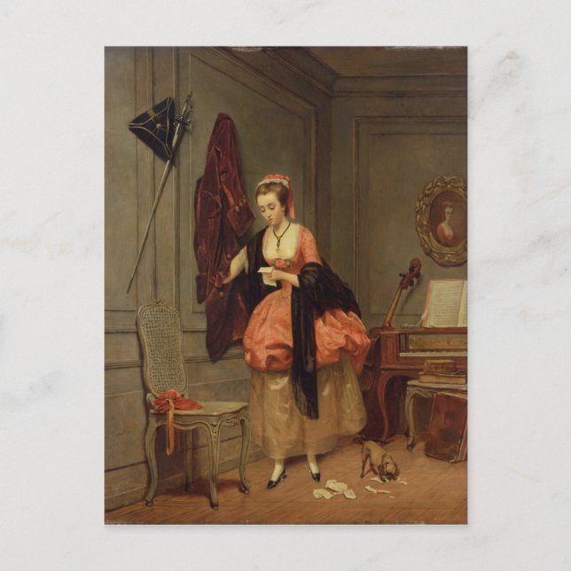 Carte Postale La maîtresse bien-aimée, 1846 (Devant)