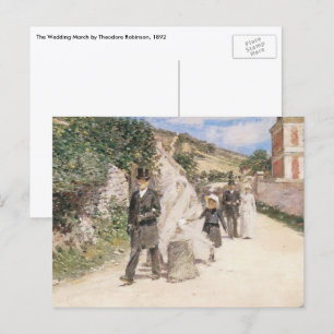 Carte Postale La Marche Mariage de Robinson, mariés Vintages