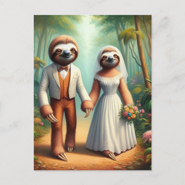 Carte Postale La mariée et la mariée de la paroisse (Devant)