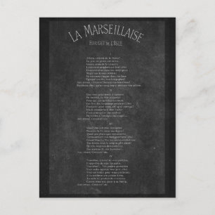 Carte Postale La marseillaise - Paroles