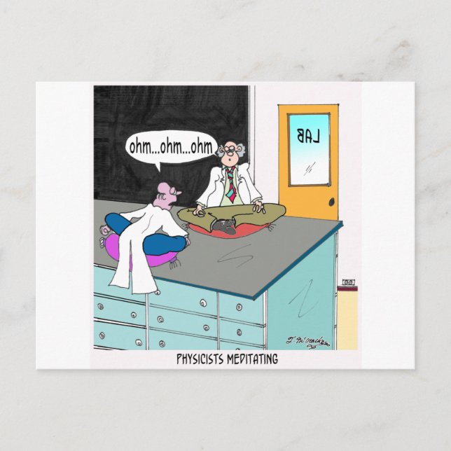 Carte Postale La méditation des physiciens (Devant)