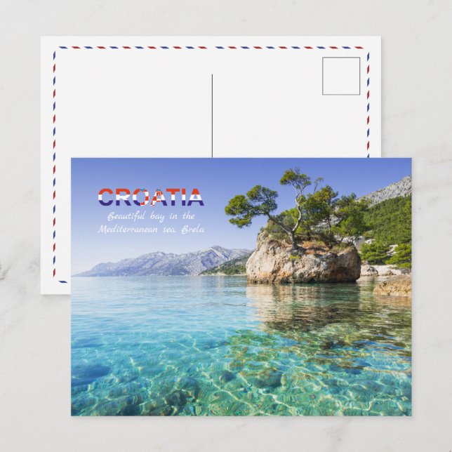 Carte Postale La mer près de Brela | Dalmatie | Croatie (Devant / Derrière)