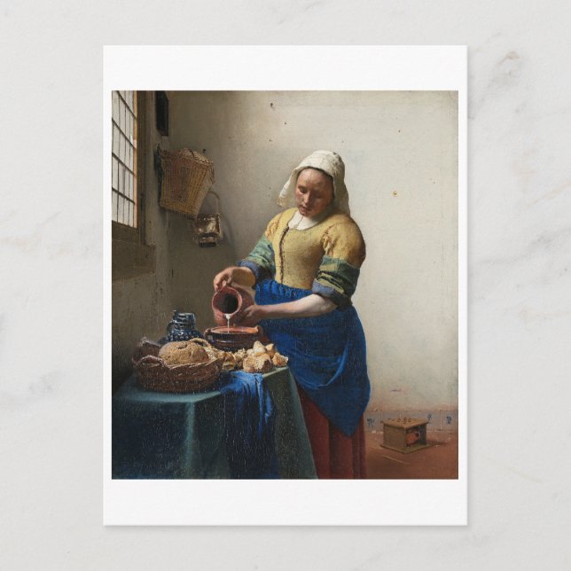 Carte Postale La Milkmaid de Johannes Vermeer (Devant)