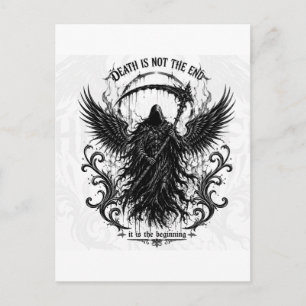 Carte Postale La mort n'est pas la fin Grim Reaper gothique