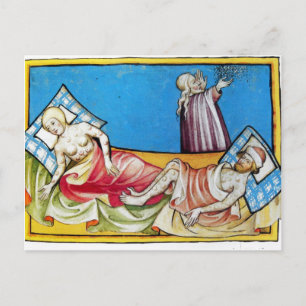 Carte Postale La Mort Noire de la Bible du Toggenbourg 1411