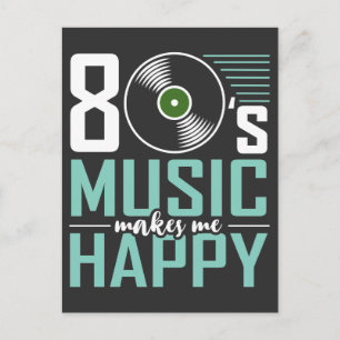 Carte Postale La Musique Des Années 80 Me Rend Joyeux Quatre-Vin