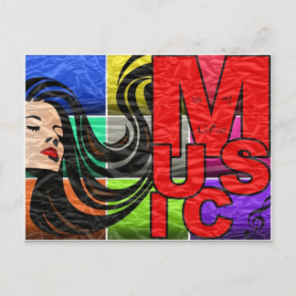 Carte Postale La musique est ma vie