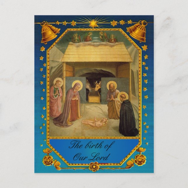 Carte Postale La naissance de Notre Seigneur - Nativité (Devant)