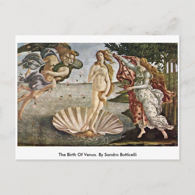 Carte Postale La Naissance De Vénus. Par Sandro Botticelli (Devant)