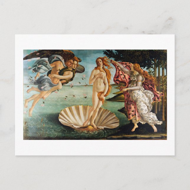 Carte Postale La naissance de Vénus, Sandro Botticelli, 1485 (Devant)