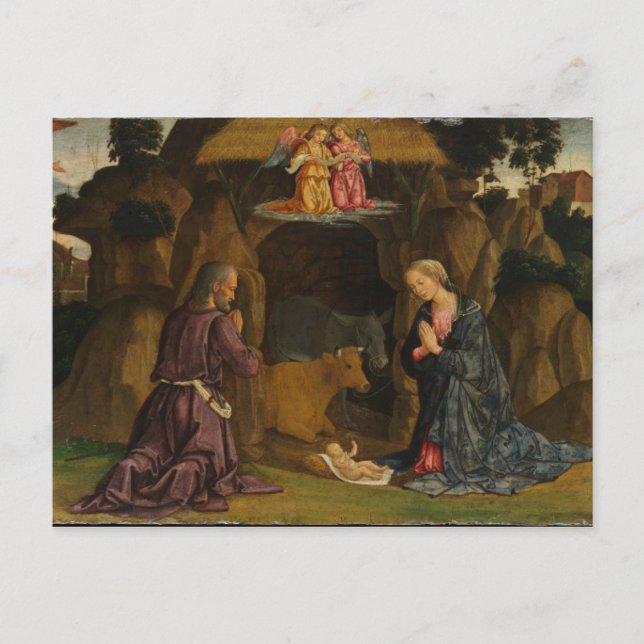 Carte Postale La Nativité, années 1480 (Devant)