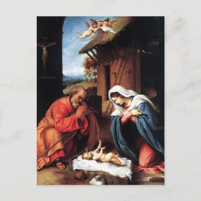 Carte Postale La Nativité de Lotto (Devant)