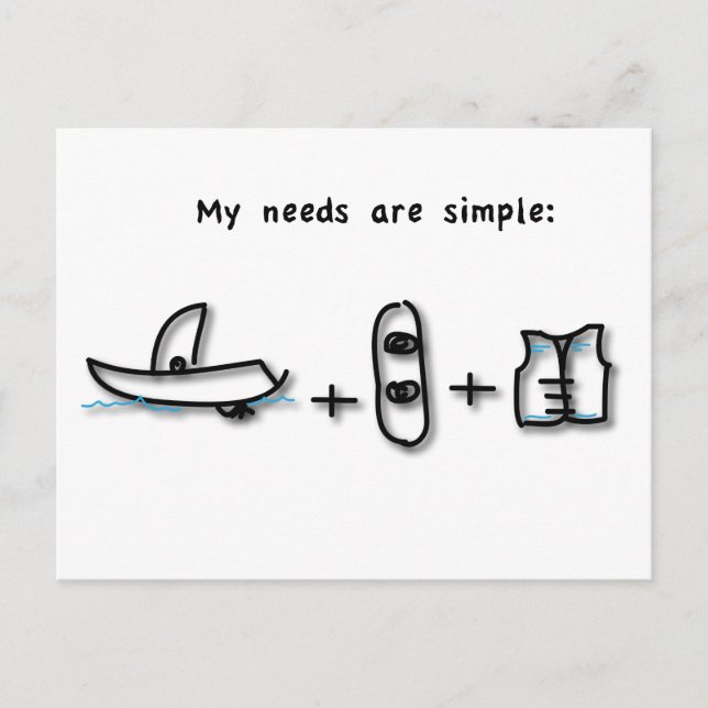 Carte Postale La navigation est tout ce dont j'ai besoin (Devant)