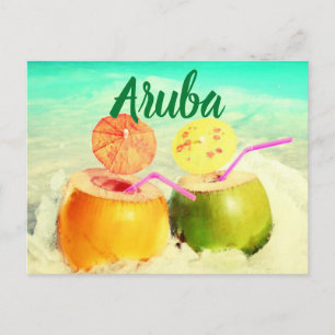 Carte Postale La noix de coco d'Aruba