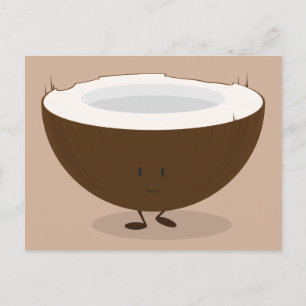 Carte Postale La noix de coco souriante