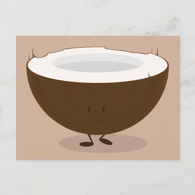 Carte Postale La noix de coco souriante (Devant)