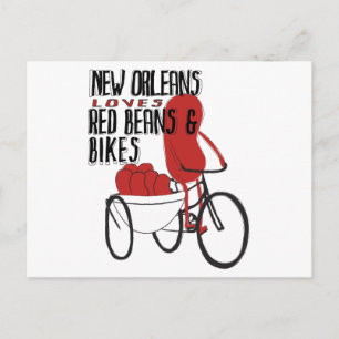 Carte Postale La Nouvelle-Orléans aime les haricots rouges et le