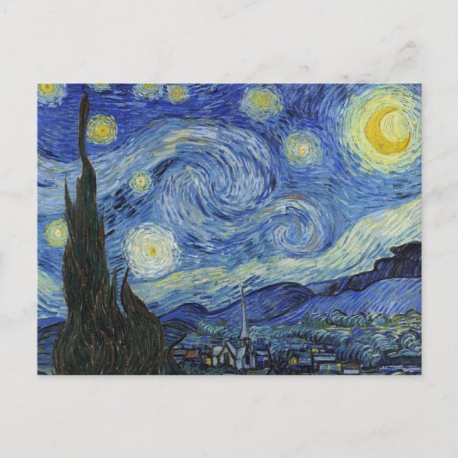 Carte Postale La Nuit étoilée de Van Gogh (Devant)