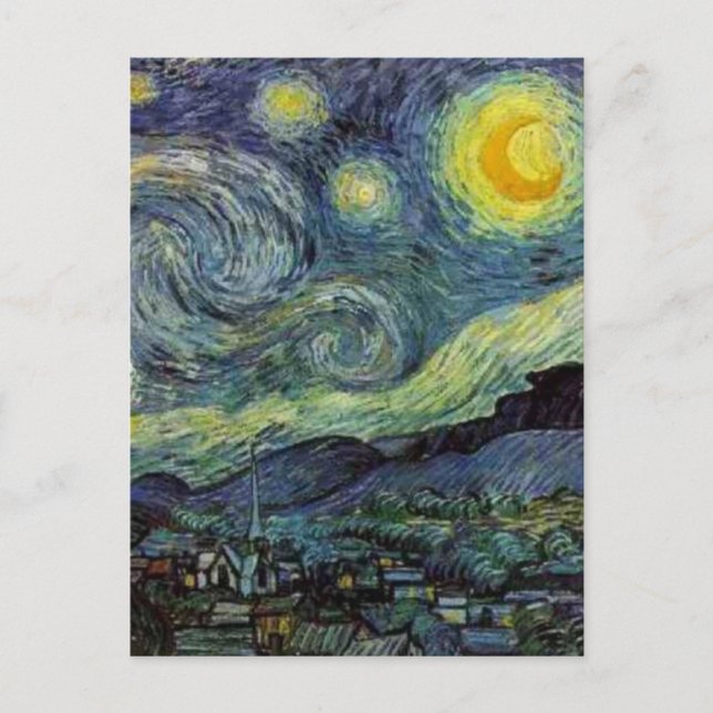Carte Postale La Nuit étoilée - van Gogh (Devant)