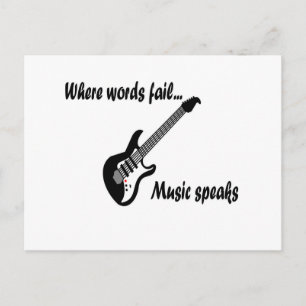 Carte Postale Là où les mots échouent, la musique parle