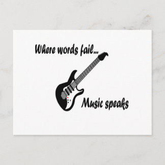 Carte Postale Là où les mots échouent, la musique parle