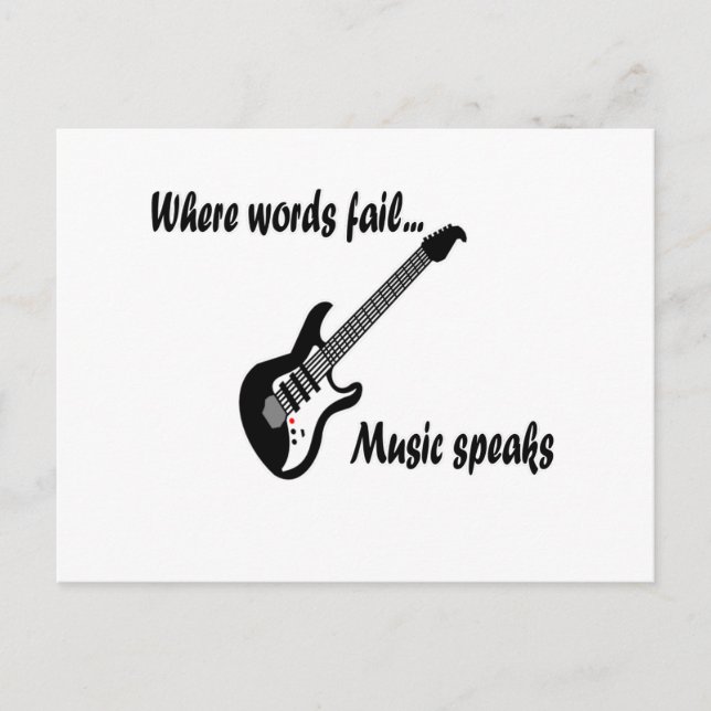 Carte Postale Là où les mots échouent, la musique parle (Devant)
