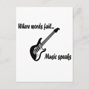 Carte Postale Là où les mots échouent, la musique parle
