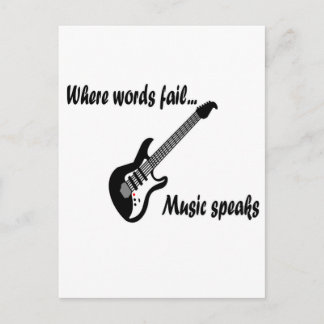 Carte Postale Là où les mots échouent, la musique parle