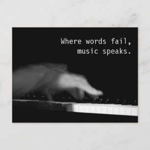 Carte Postale Là où les mots échouent, la musique parle. Photogr
