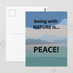 Carte Postale La paix avec la nature est la paix