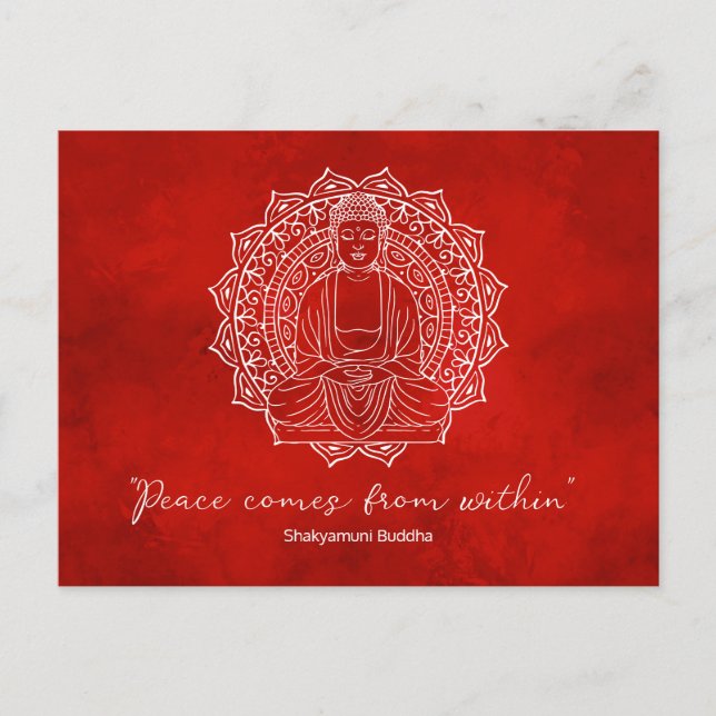 Carte Postale La Paix Provient De La Rouge Bouddhique De Shakyam (Devant)