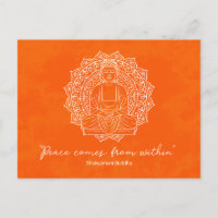 La Paix Provient De L'Intérieur Du Bouddha Orange