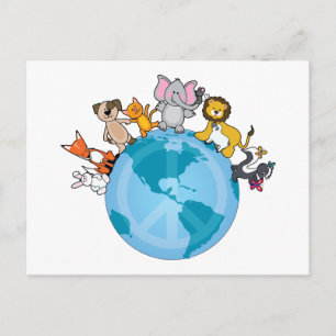 Carte Postale La Paix Sur Terre Animaux