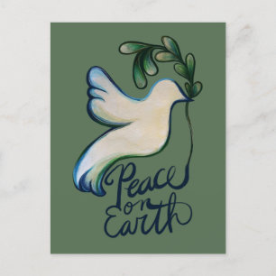 Carte Postale La paix sur terre colombe de l'espoir art pacifiqu