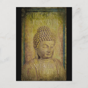 Carte Postale La paix vient de la citation du Bouddha intérieur