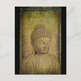 Carte Postale La paix vient de la citation du Bouddha intérieur