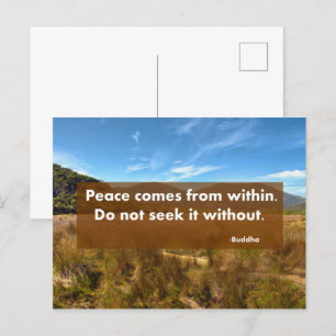 Carte Postale La paix vient de l'intérieur