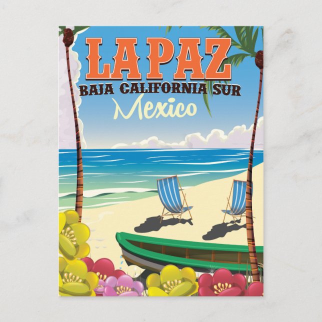 Carte Postale La Paz Baja California Sur Mexico poster de voyage (Devant)