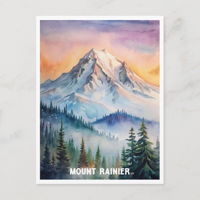 Carte Postale La peinture aquarelle du parc national du Mont-Rai (Devant)